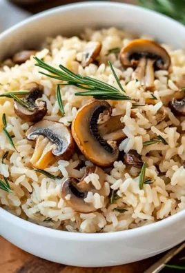 Delicious Rosemary Mushroom Rice Pilaf