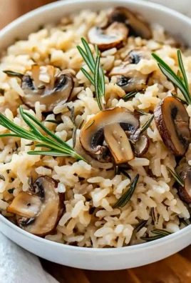 Delicious Rosemary Mushroom Rice Pilaf