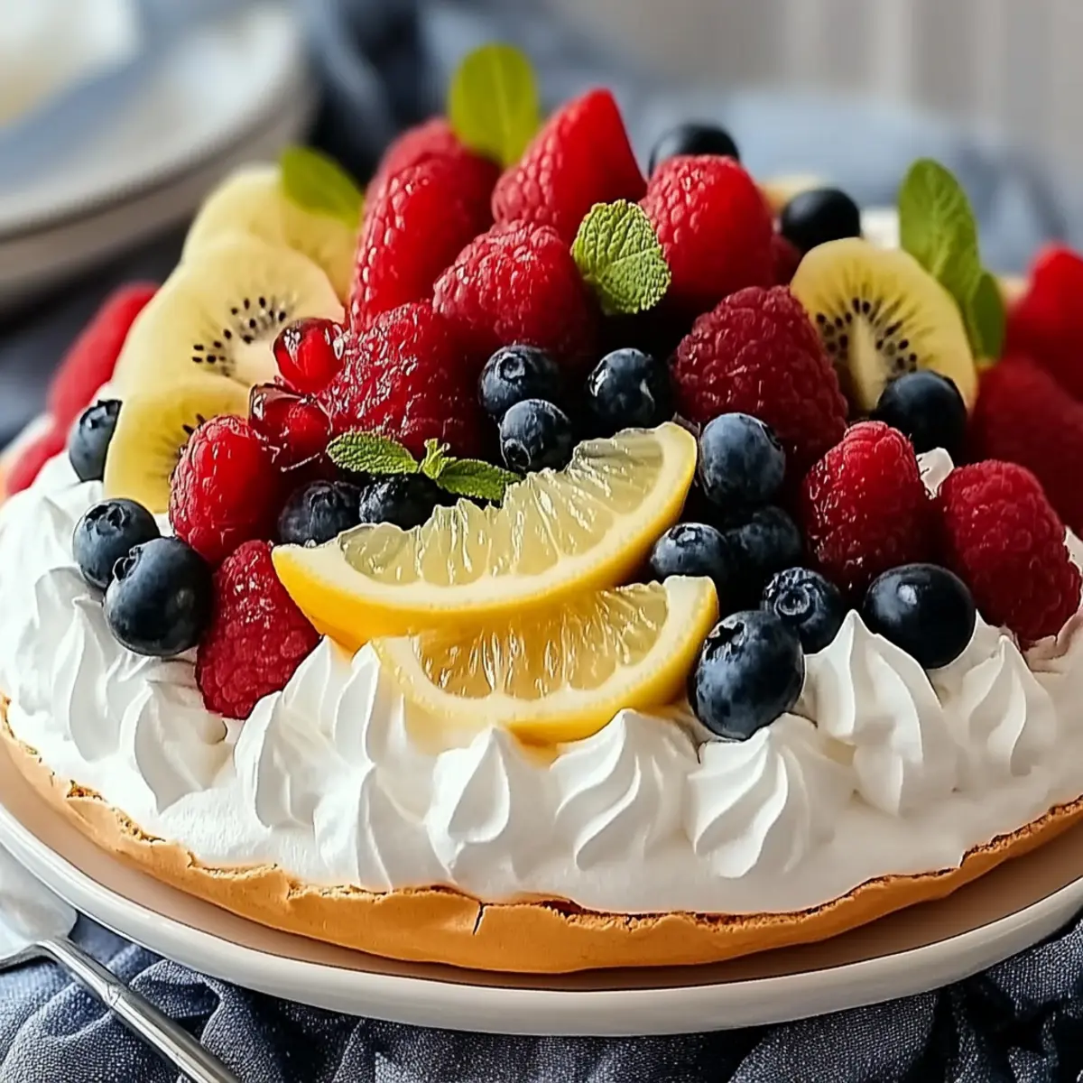 Delicious Pavlova Recipe with Whipped Cream and Fresh Fruit
