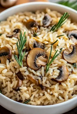 Delicious Rosemary Mushroom Rice Pilaf