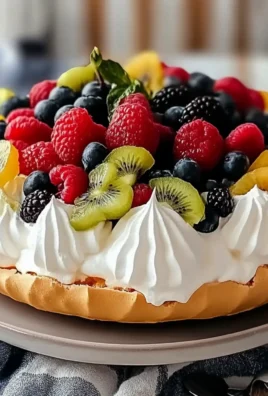Delicious Pavlova Recipe with Whipped Cream and Fresh Fruit