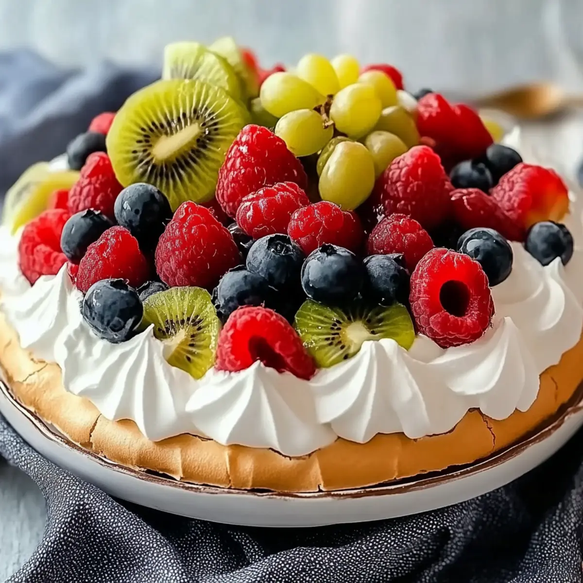 Delicious Pavlova Recipe with Whipped Cream and Fresh Fruit
