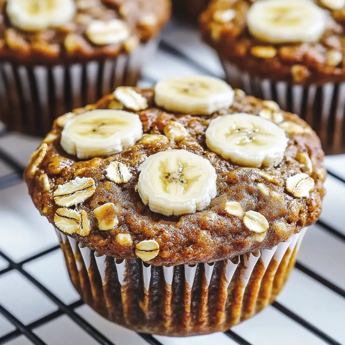 Flourless Banana Oatmeal Muffins