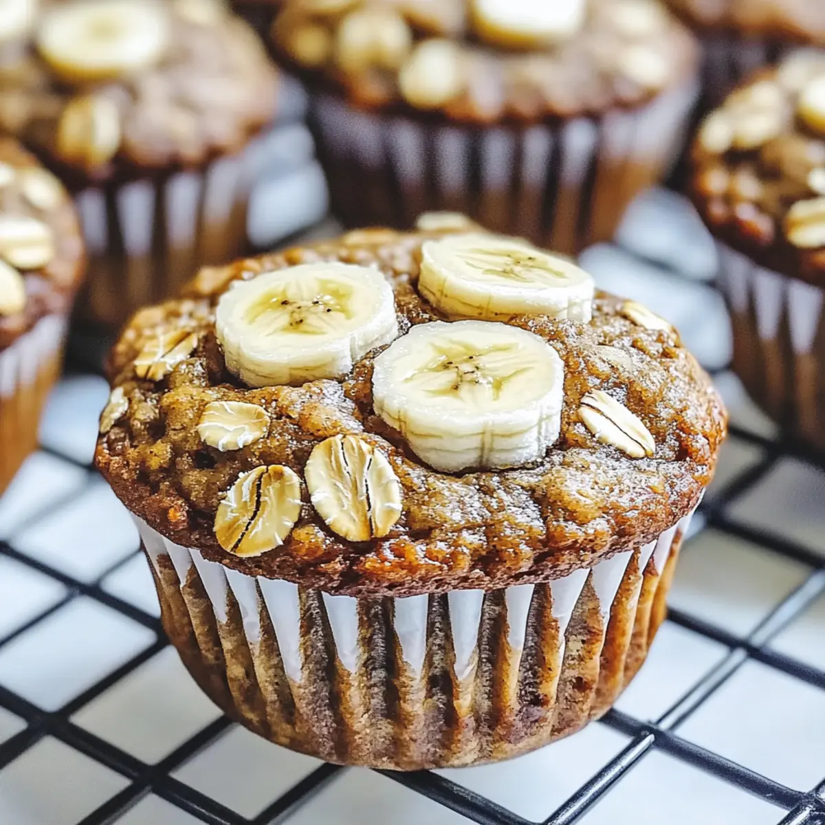 Flourless Banana Oatmeal Muffins