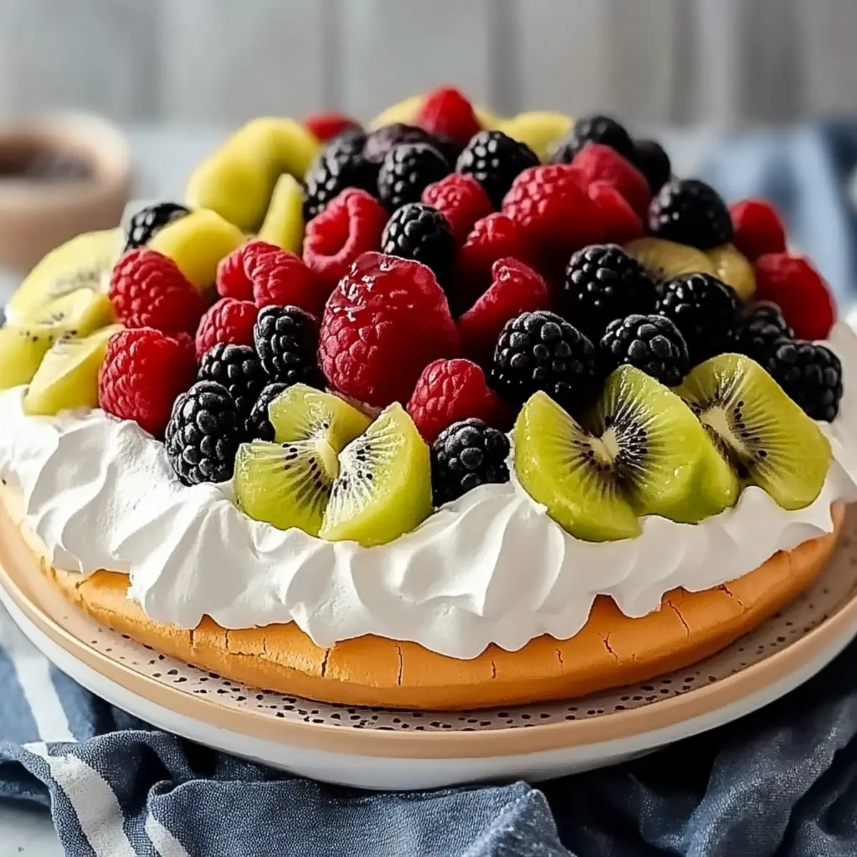 Delicious Pavlova Recipe with Whipped Cream and Fresh Fruit