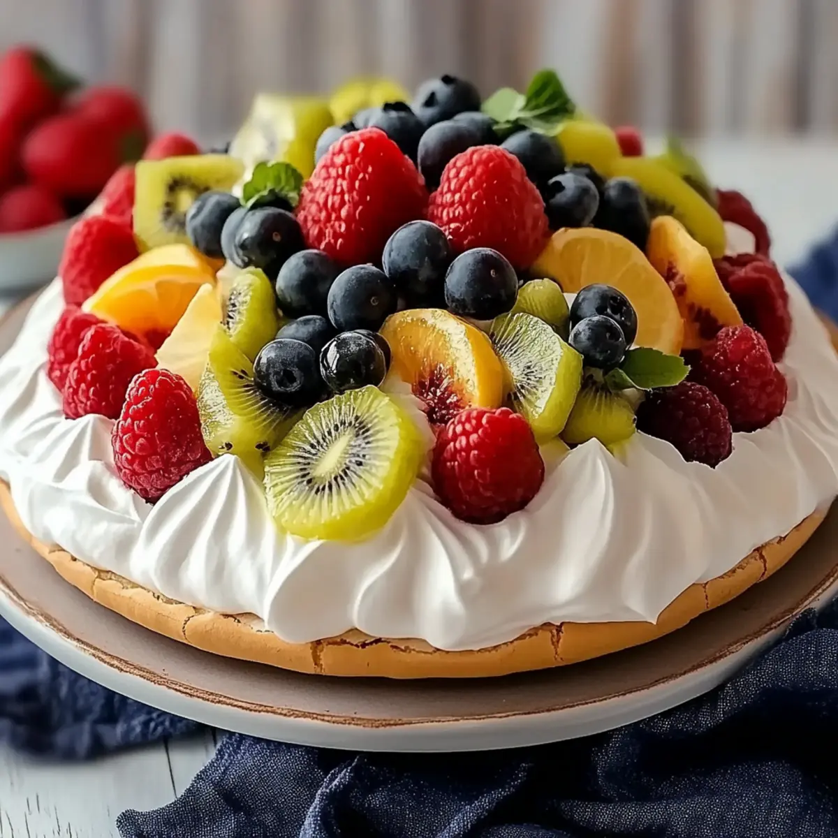 Delicious Pavlova Recipe with Whipped Cream and Fresh Fruit