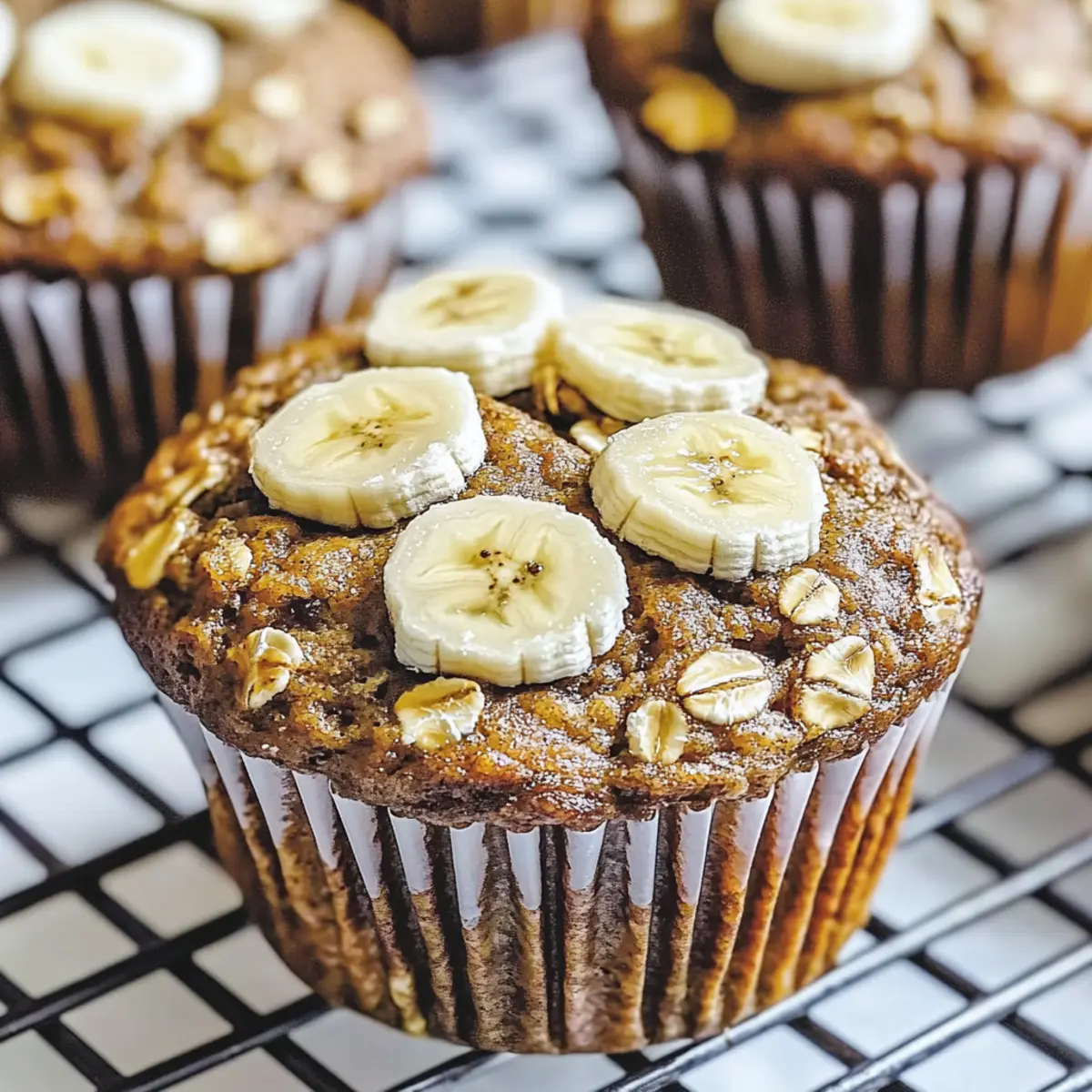 Flourless Banana Oatmeal Muffins
