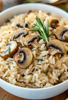 Delicious Rosemary Mushroom Rice Pilaf