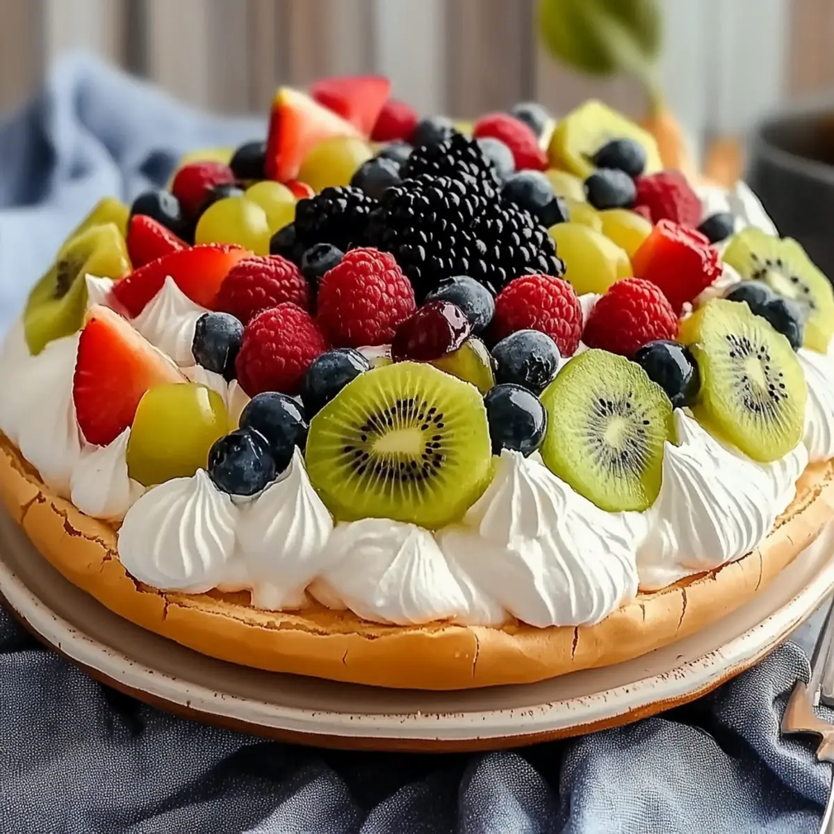 Delicious Pavlova Recipe with Whipped Cream and Fresh Fruit