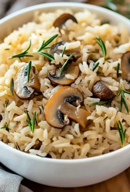 Delicious Rosemary Mushroom Rice Pilaf