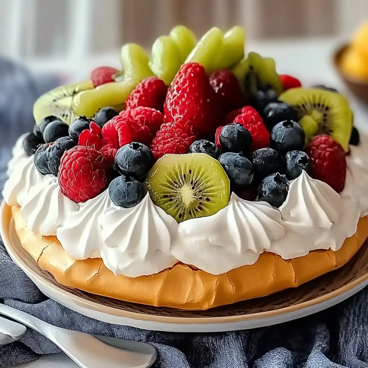 Delicious Pavlova Recipe with Whipped Cream and Fresh Fruit
