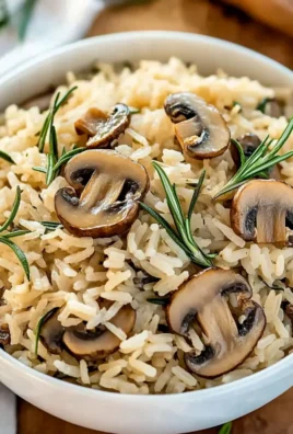Delicious Rosemary Mushroom Rice Pilaf