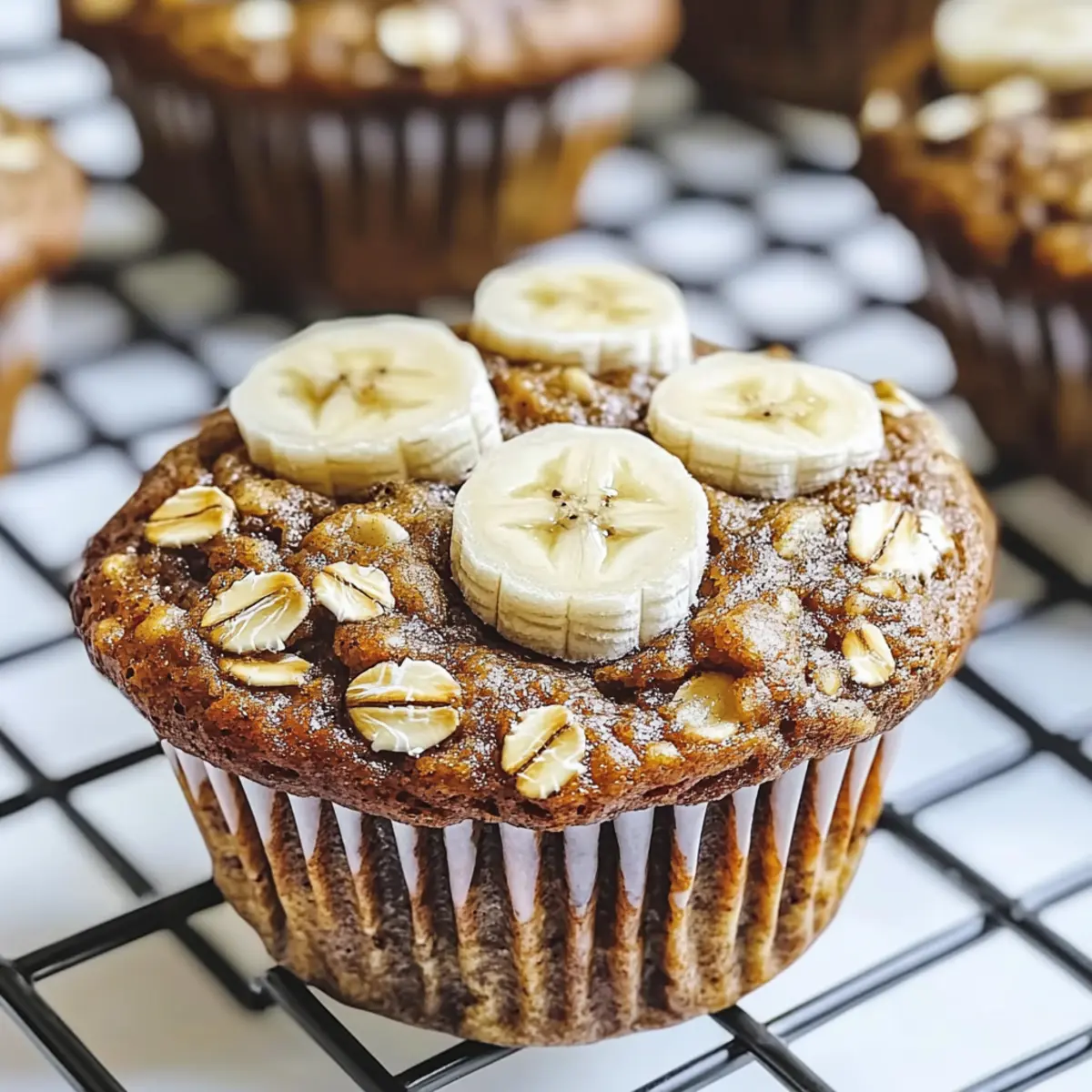 Flourless Banana Oatmeal Muffins