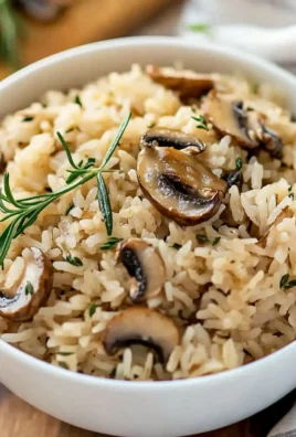 Delicious Rosemary Mushroom Rice Pilaf