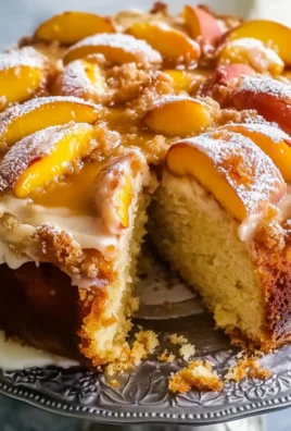 Southern Peach Cobbler Pound Cake with Cream Cheese