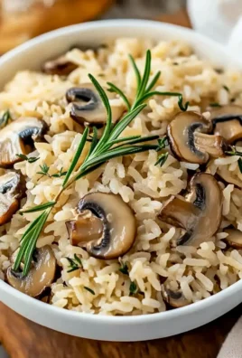 Delicious Rosemary Mushroom Rice Pilaf