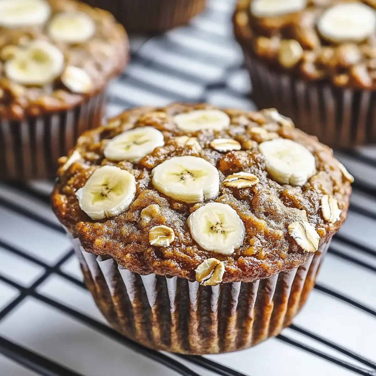 Flourless Banana Oatmeal Muffins