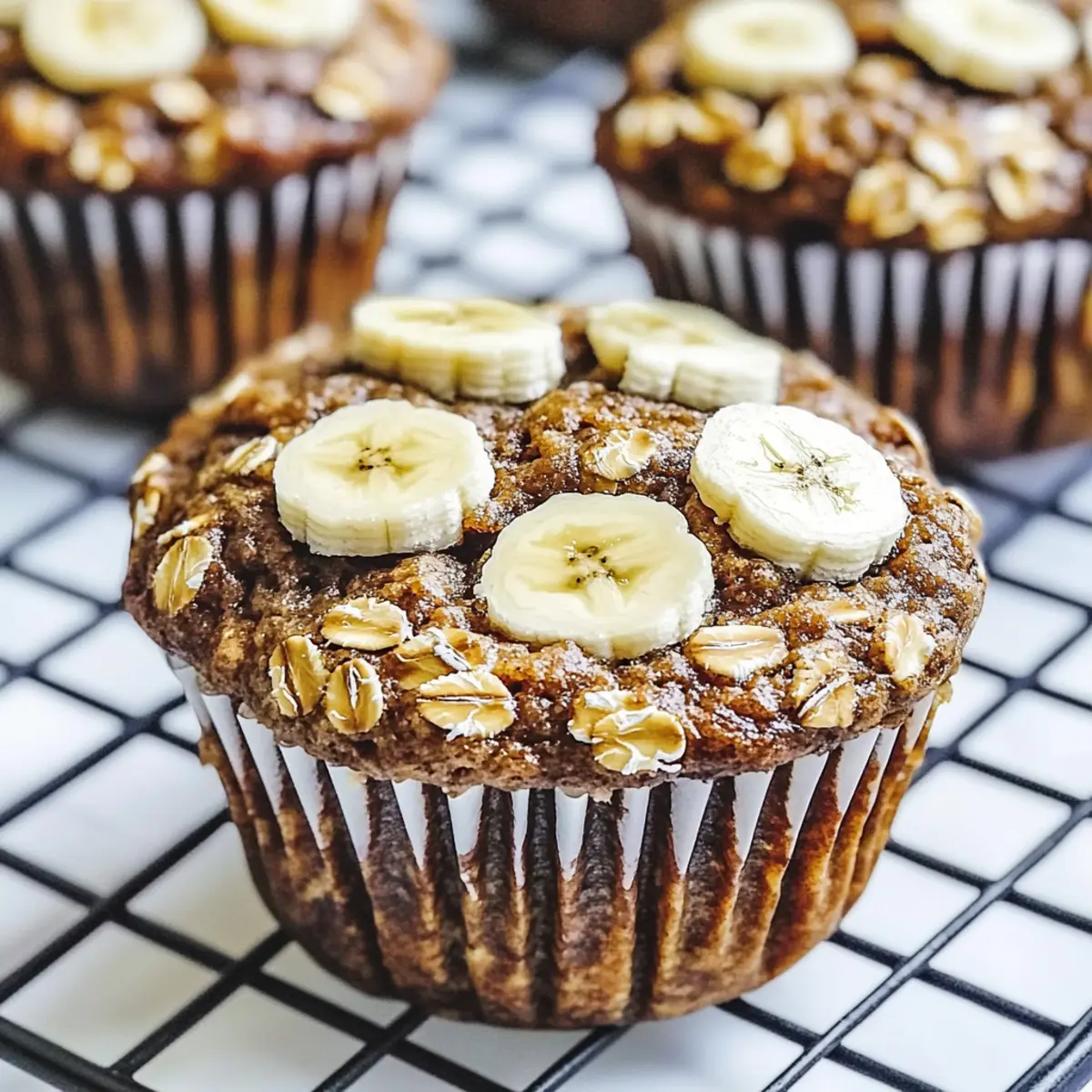 Flourless Banana Oatmeal Muffins