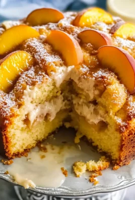 Southern Peach Cobbler Pound Cake with Cream Cheese