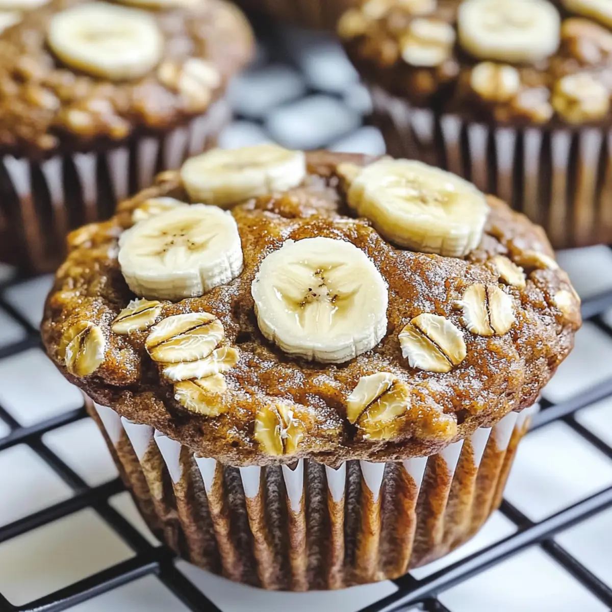 Flourless Banana Oatmeal Muffins