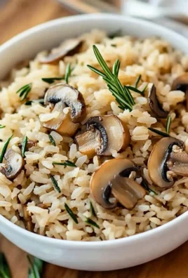 Delicious Rosemary Mushroom Rice Pilaf