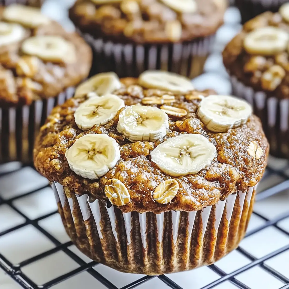 Flourless Banana Oatmeal Muffins