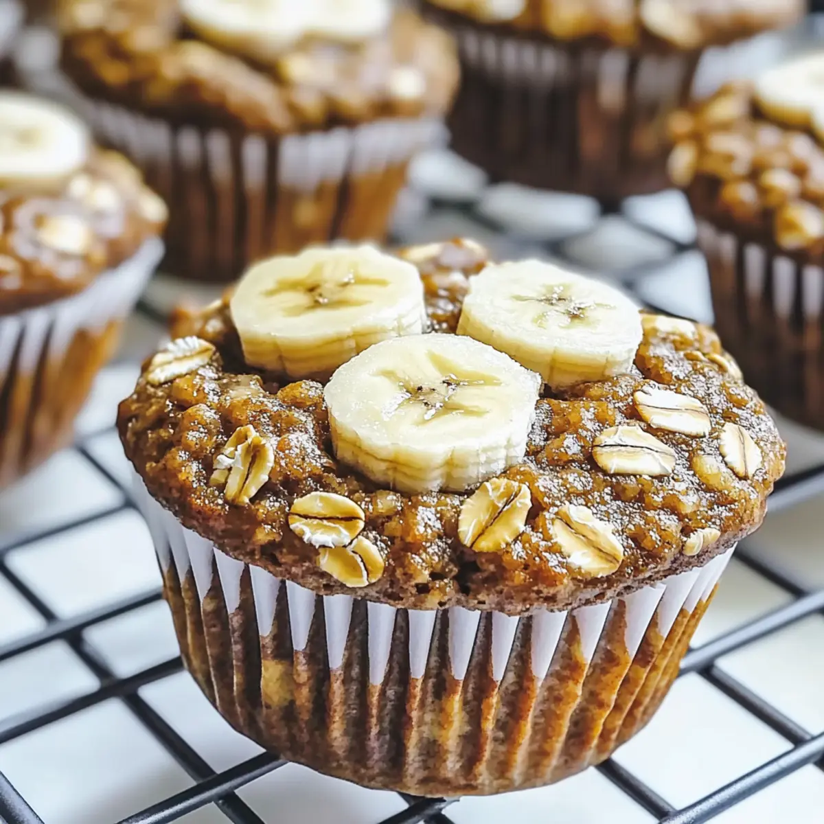 Flourless Banana Oatmeal Muffins