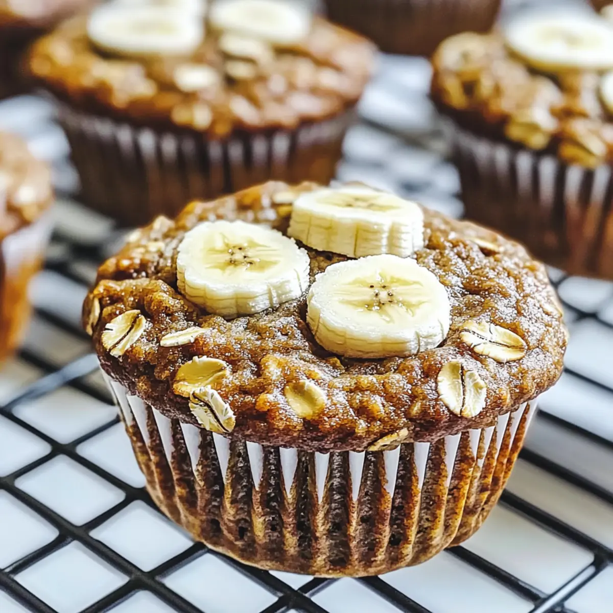 Flourless Banana Oatmeal Muffins