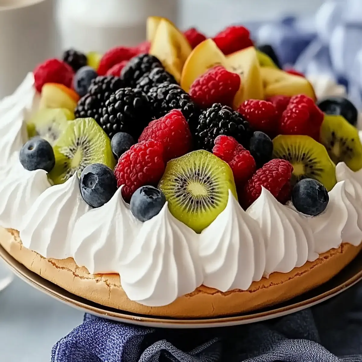 Delicious Pavlova Recipe with Whipped Cream and Fresh Fruit