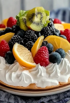 Delicious Pavlova Recipe with Whipped Cream and Fresh Fruit