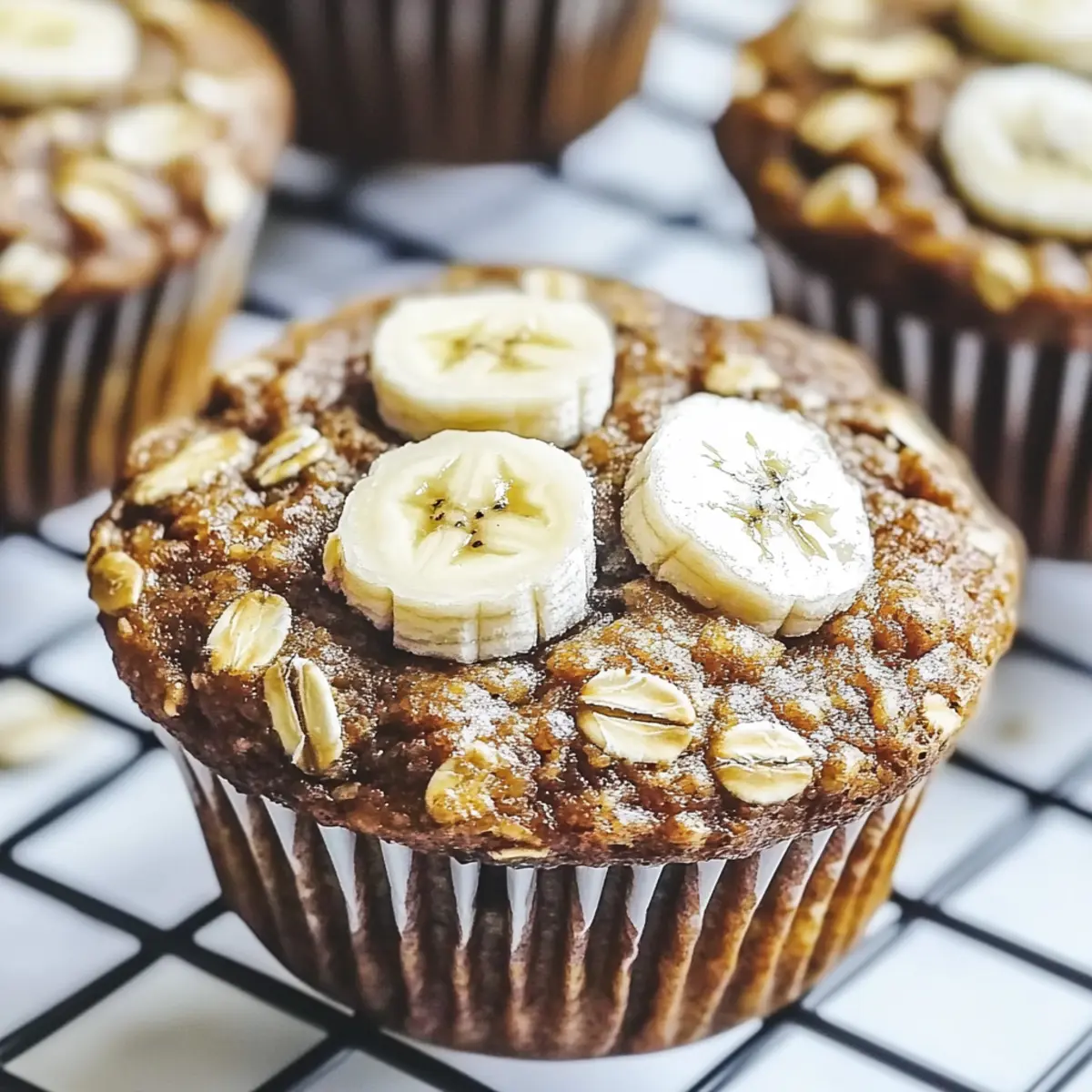 Flourless Banana Oatmeal Muffins