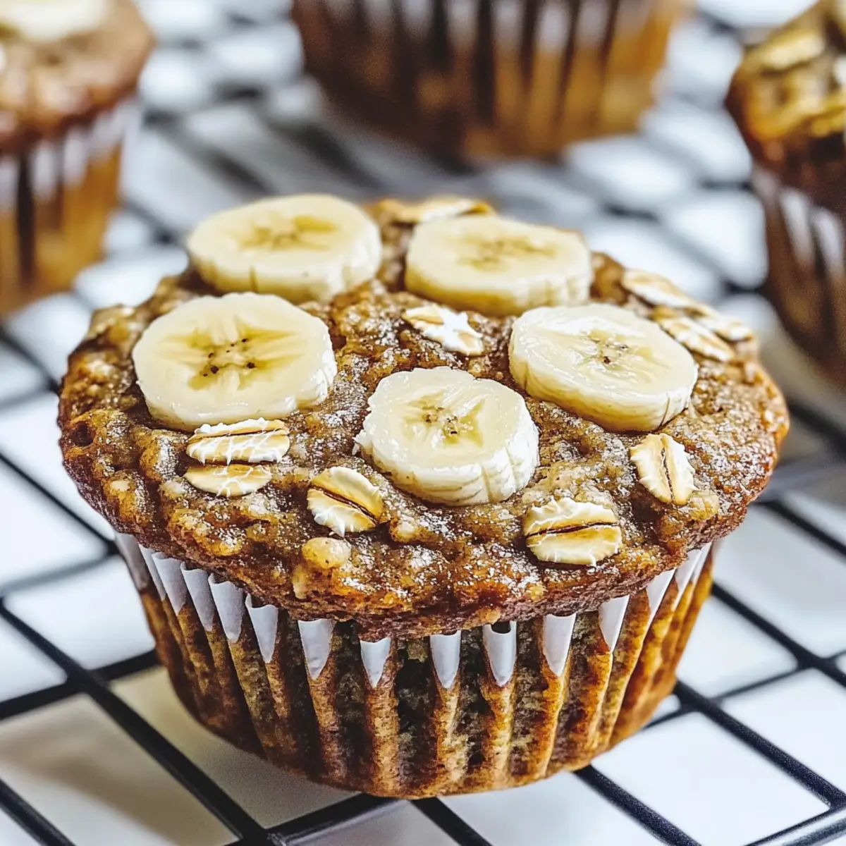 Flourless Banana Oatmeal Muffins