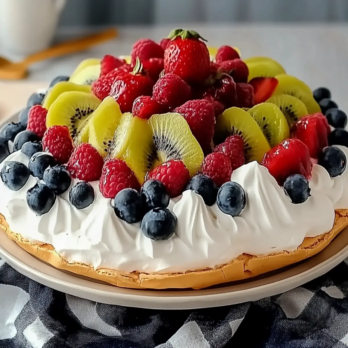 Delicious Pavlova Recipe with Whipped Cream and Fresh Fruit