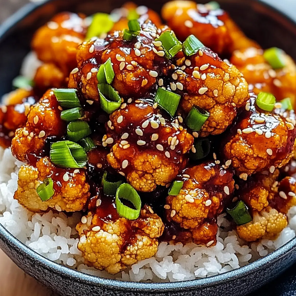 Air-Fried Korean Chili Cauliflower (Gochujang)