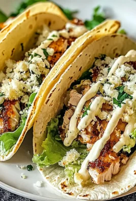 Smash Chicken Caesar Tacos