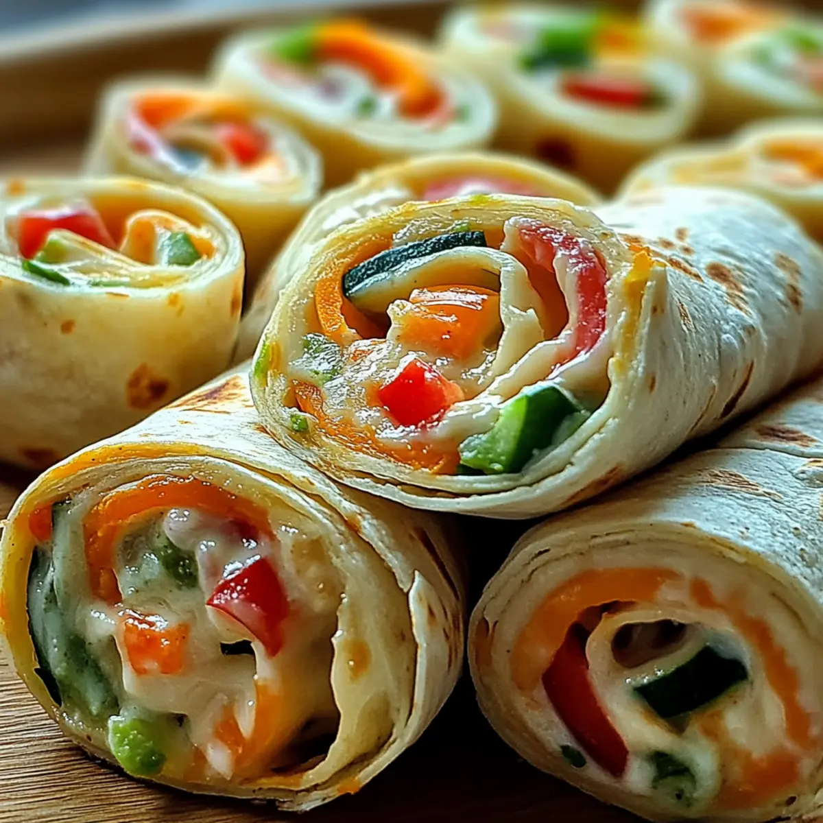 Fresh Vegetable Tortilla Roll Ups