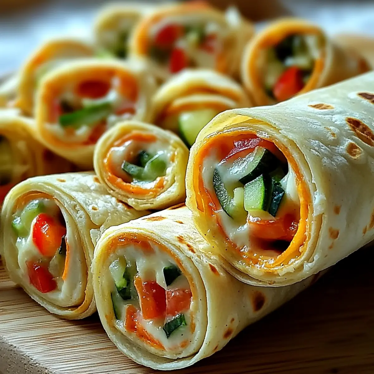 Fresh Vegetable Tortilla Roll Ups